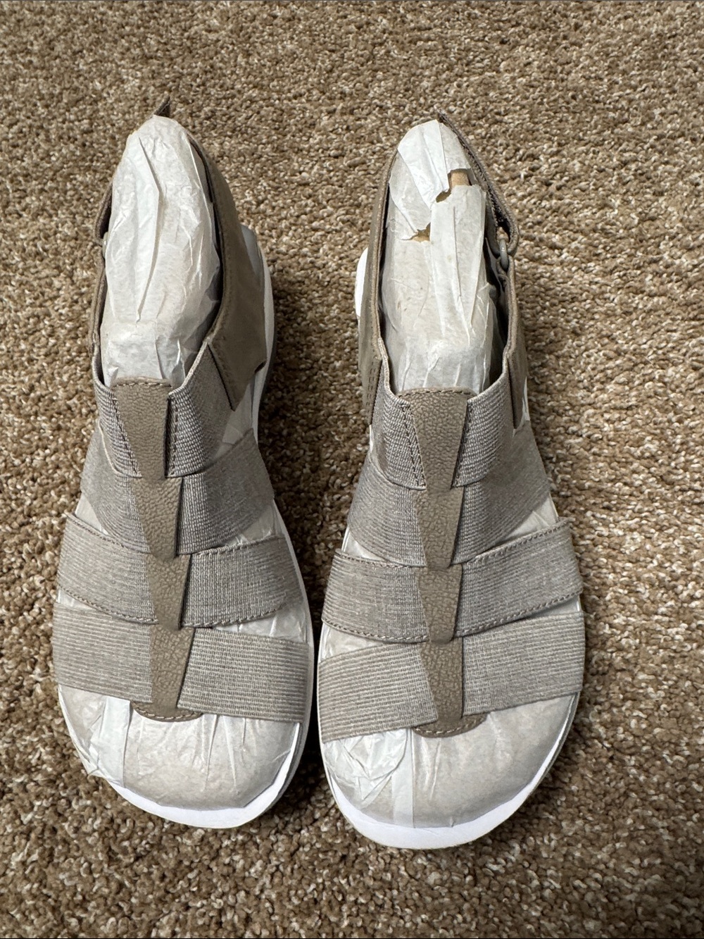 NEW Clarks Arla Shaylie Cloudsteppers Sand Strappy Wedge Sandals Size 6 summer - Picture 3 of 6